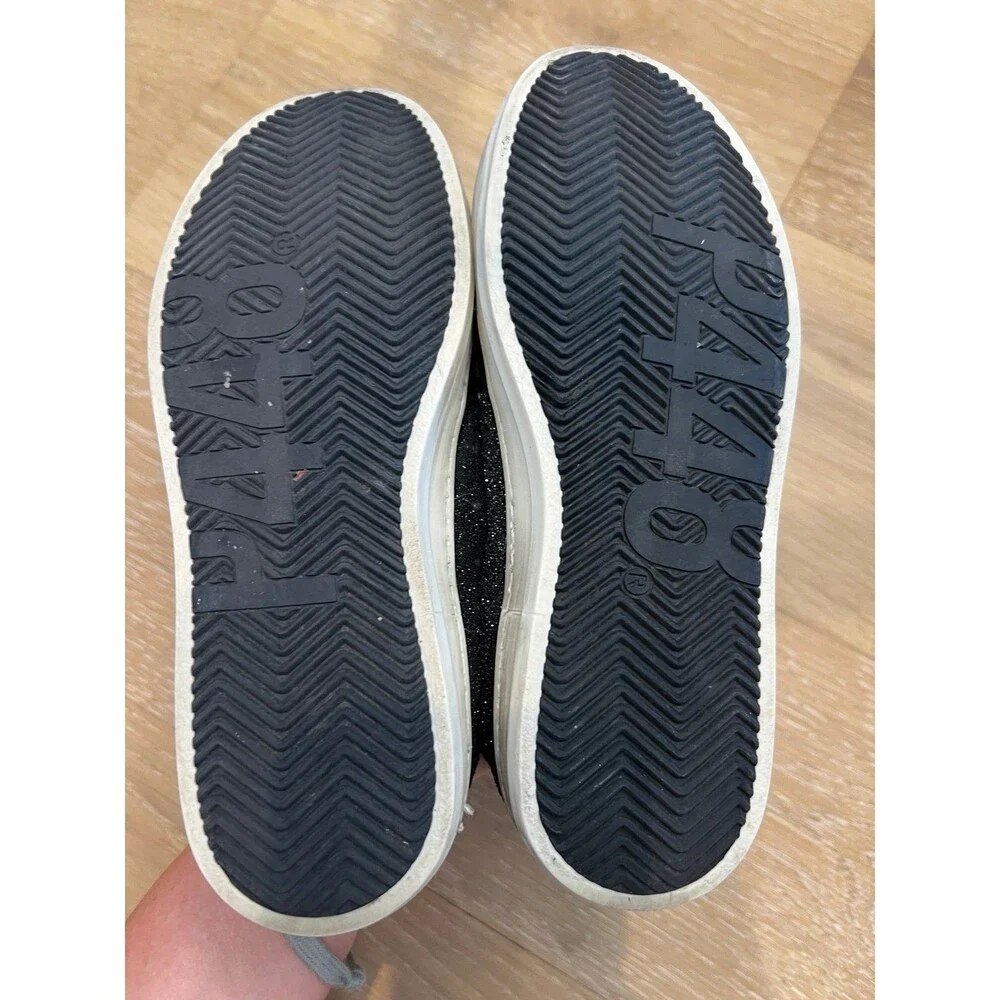 p448 sneakers UK 35 US 4.5 5 Black Glitter Gold - Picture 7 of 8